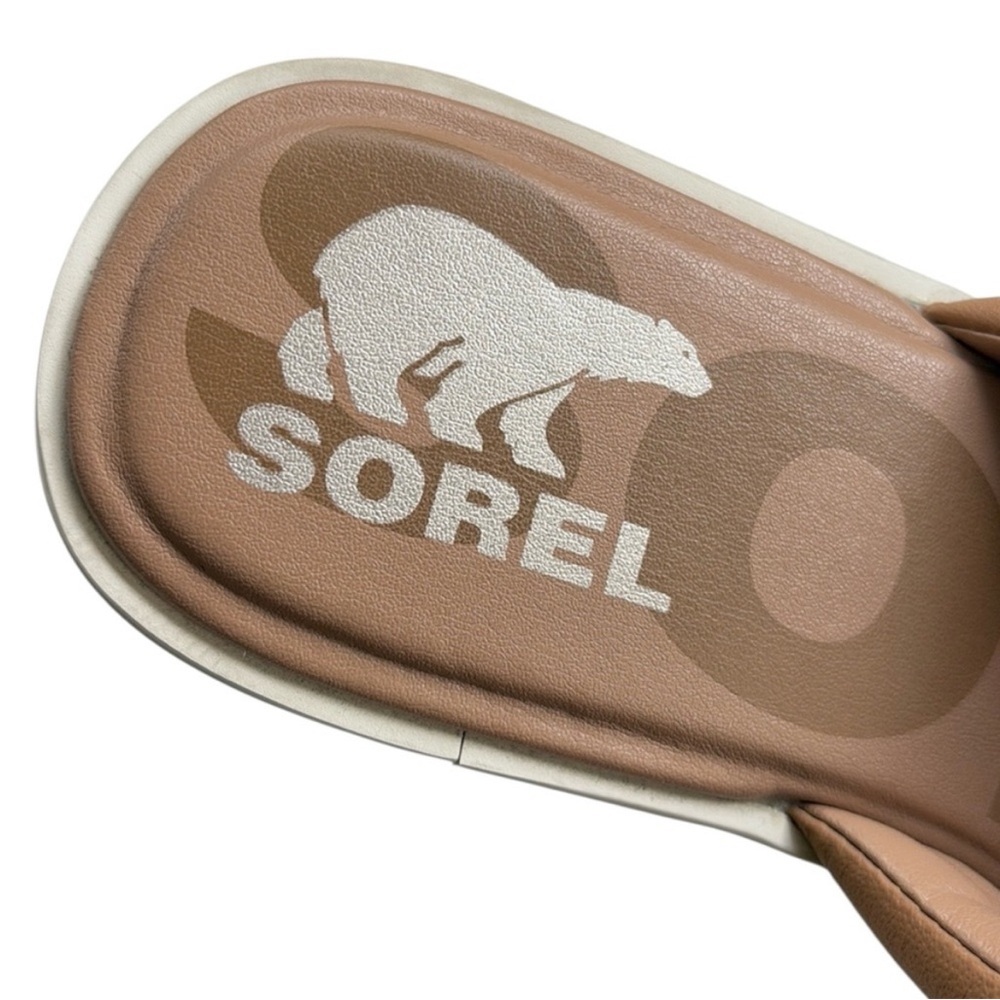 EUC Sorel Leather Ella Il Puff Slide Sandals Size 8 - Picture 3 of 11